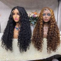 Perruques Frontales 360 en Dentelle Brésilienne Cheveux Humains Vierges Perruques Kinky Raides Dentelle HD 13x4 13x6 Pré-Pluckées Sans Colle