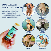 Baume pour pattes de chien et de chat ZeBounty, entièrement naturel et écologique - 10g, multifonctionnel, protège et guérit les pattes gercées, formule à base de cire, sans parfum