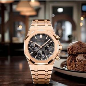 Relojes Casuales para Hombre, Relojes de Pulsera Automáticos de Lujo con Esfera Grande, Calendario y Cronógrafo, Relojes Mecánicos de Acero Inoxidable - Product Image 3