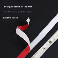 Bande lumineuse LED étanche 220V, 3M, auto-adhésive, découpe libre à 10cm, sans pilote, 2835 SMD, 120 LED, bandes lumineuses flexibles pour la décoration