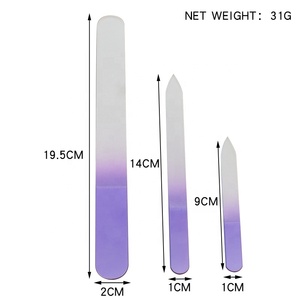 Bán Nóng Thời Trang Sang Trọng Lớn Vừa Và Nhỏ Ba Mảnh Móng Tay Thủy Tinh Tự Nhiên Tập Tin Bền Di Động Tùy Chỉnh Bán Buôn - Product Image 5