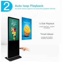 55 pouces Signalisation numérique Affichage publicitaire Lecteur Moniteur Wifi Usb Sd 4G Carte Sim Auto on off Split 4k Écran tactile Totem Kiosque