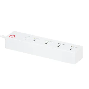 Wifi England Universal Standard AC Extension Wall Socket Smart Power Strip with 4 Outlets and 3 USB Sockets