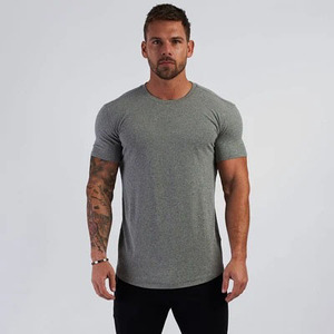 Camiseta muscular de manga corta para entrenamiento, camisa básica sólida de secado rápido, diseño superguay con servicio de impresión personalizado, diseño OEM, Verano - Product Image 5