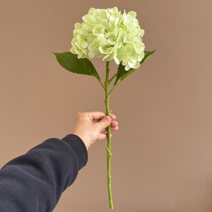Aimili <strong>Artificial</strong> <strong>Hydrangea</strong> 49cm High Quality Real Touch <strong>Hydrangea</strong> Soft PE Lifelike Single Stem <strong>Artificial</strong> Flower - Product Image 2