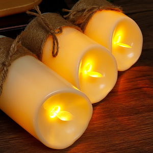 Bán buôn LED Flameless Candle Light với <span class=keywords><strong>Real</strong></span> Wax <span class=keywords><strong>Shell</strong></span> và đay Rope đối với Trang chủ, đám cưới, và Đảng trang trí nội thất - Product Image 2