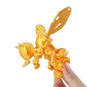 Figurine de frelon mécanique cyberpunk imprimée en 3D transfrontalière avec ailes et articulations mobiles, jouet pour enfants - Product Image 5