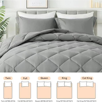 Juego de Ropa de Cama Acolchada de Lujo de 3 Piezas, Reversible, Cálida, Moderna, para Hotel y Hogar, de Microfibra de Poliéster, para las Cuatro Estaciones, Personalizable