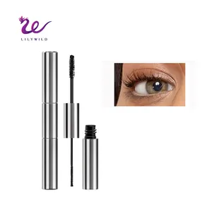 Wholesale Double Head Fiber Lifting Waterproof Vegan Metallic Mascara And Liner 2 In 1