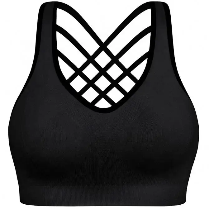 Uniooo oem high quality women non padded sports bra yoga bra op cross back design sports bra