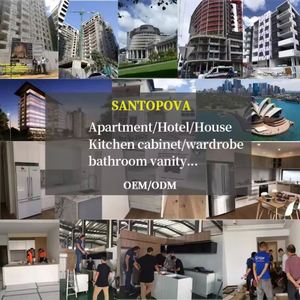 Gabinetes de Cocina Modernos Personalizados SANTOPOVA con Construcción de Madera Contrachapada y MDF, Protector Contra Salpicaduras, Accesorios para Fregadero, Garantía de por Vida - Product Image 5