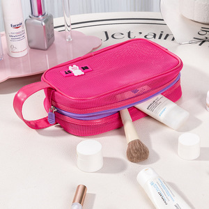 Nueva Bolsa de Almacenamiento Portátil para Vacaciones, Bolsa de Maquillaje para Viajes de Negocios, Bolsa de Playa de Malla, Bolsa de Maquillaje de Gran Capacidad con Sensación de Lujo - Product Image 4