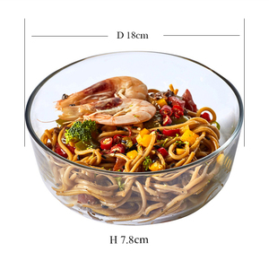 Vente <span class=keywords><strong>en</strong></span> gros de bols <span class=keywords><strong>en</strong></span> <span class=keywords><strong>verre</strong></span> borosilicate transparent épais, adaptés au micro-ondes, ensembles de bols à salade de fruits pour la cuisine et les pique-niques - Product Image 5