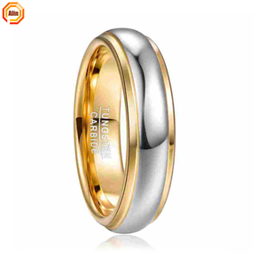 4MM <span class=keywords><strong>Artisa</strong></span> biselado superficie brillante chapado en oro rosa precio bajo personalizado anillo de carburo de tungsteno al por mayor - Product Image 3