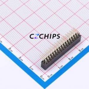 XDM200-2-17-W-6.35-G0 Pin Socket Bent Lead Through Hole,P=2mm Connector 2x17P 2mm Square Hole Right Angle Insert - Product Image 2