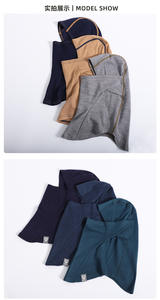 Maschera integrale di lana Merino per gli uomini donne moto protezione sole passamontagna sottile carattere copertura per il sudore assorbimento del viso cappello - Product Image 3