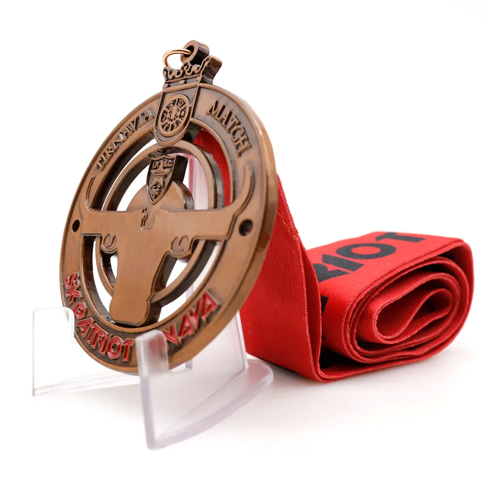 Medaglie in lega di metallo 3D con nastro personalizzato libero che corre medaglia di nuoto sportiva medaglia Souvenir di nuoto
