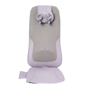 Massage Chair <b>Cushion</b> Grey Pu Leather Vibration Heat Therapy Neck Waist <b>Back</b> Massage Plug In With Remote Control - Product Image 2