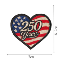 Patchs brodés patriotiques USA à thermocoller, 1776-2026, 250 ans de liberté, Aigle, Drapeau, Botte de cowboy, Appliques pour chapeau DIY