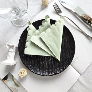 Serviettes de table personnalisées de couleur best-seller |   Serviettes de cocktail en forme d'éventail |   Fabricant source - Product Image 5