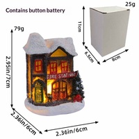 Nouvelles décorations de Noël Port Love, Ornement de bureau lumineux et coloré en forme de maison de lumière, style chalet, pour les fêtes transfrontalières, Vente en gros
