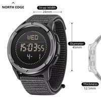 Montre numérique 3D de luxe pour homme NORTH EDGE, bracelet de sport de plongée 50M, boussole extérieure, chronomètre pour homme ALPS