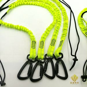 LANXIN Fournisseur d'usine, cordon de sécurité en polyester tressé personnalisé, mousqueton simple, conception rétractable, <span class=keywords><strong>suspension</strong></span> amortissante pour - Product Image 4