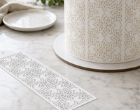 3 pochoirs de décoration de gâteaux en PET de 15,35 x 5,91 pouces (15x39 cm) pour pulvérisation florale