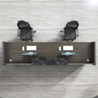 Petit bureau de réception LR-RD-082 en bois brillant de luxe personnalisé et moderne nouveau design de salon de beauté et de spa pour ongles, blanc