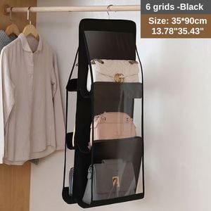 Bolsa de Almacenamiento Plegable de PVC con 6 Bolsillos y Ventana Visible, Organizador Colgante para Armario, para Zapatos y Bolsos - Product Image 4