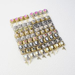 Pulsera Elástica de Diamantes con Diseño Gótico Retro Italiano, en Oro y Plata, con Costuras Libres y Personalizables - Product Image 2