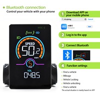 S861 [Haytrix] Pantalla LCD para Bicicleta Eléctrica, Velocímetro para Bicicleta de Carretera, Ordenador de Ciclismo, Accesorios para Bicicletas, Kit de Conversión para Bicicleta