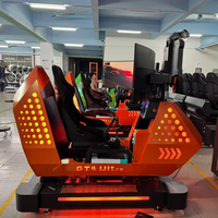 Simulador de coche real al por mayor, simulador de conducción de aprendizaje de fábrica, máquina de entrenamiento de simulador de conducción de 3 pantallas