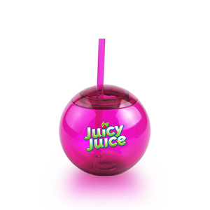 Vaso de Plástico Redondo con Forma de Bola de Discoteca de 16 oz, Colorido, con Pajita - Product Image 4