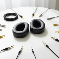 Coussinets d'oreille de remplacement en cuir protéiné Offre Spéciale coussins pour SENNHEISER GSP300 301 302 303 350 écouteurs oreillettes