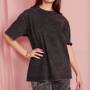 <span class=keywords><strong>T</strong></span>-<span class=keywords><strong>shirt</strong></span> décontracté ample à col rond et manches courtes pour <span class=keywords><strong>femme</strong></span>, tricoté, <span class=keywords><strong>couleur</strong></span> unie, respirant, écologique, orné de strass, idéal pour l'é<span class=keywords><strong>t</strong></span>é - Product Image 3
