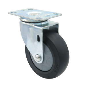 3 "Tpr Silent Casters Wheels Schwenkbare Rollen aus gebremstem Gummi 75mm für medizinische Geräte - Product Image 1