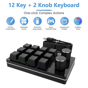 Tastiera Programmabile a <span class=keywords><strong>12</strong></span> Tasti e 2 Manopole, Compatibile BT/Cablata, Mini Tastierino Hotswap 2.4G per Ufficio e Gaming - Product Image 5