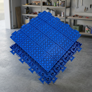 WaveGrid Blue PP Flooring <b>Tiles</b> – Premium Interlocking Surface for Sports & Recreation BlueCore Sport <b>Tiles</b> – 16mm Interlocking - Product Image 3