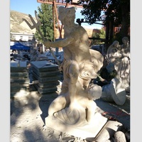 Sculptures de statue d'hercule zeus humain en marbre naturel
