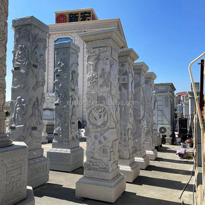 Decorazione del giardino esterno cinese scultura in pietra grande rilievo statua ornamentale pilastro diciotto arhat <span class=keywords><strong>colonna</strong></span> Design - Product Image 5