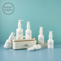 Ensemble de voyage cosmétique en plastique RiGHT, flacon de shampoing, lotion pour le visage, vaporisateur de toner, flacon de parfum, 50/80/100/120/150/200 ml
