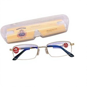 Lunettes de <span class=keywords><strong>lecture</strong></span> classiques Gyuehong Premium, élégantes, en métal demi-cerclé, anti-lumière bleue, en résine dorée, pour presbytes - Product Image 1
