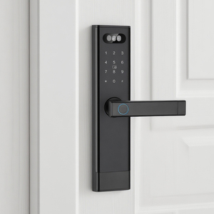 Serrure de <span class=keywords><strong>porte</strong></span> intelligente à reconnaissance faciale 3D avec déverrouillage par veine palmaire, écran intérieur WiFi Tuya, sécurité domestique pour <span class=keywords><strong>porte</strong></span> en bois - Product Image 1
