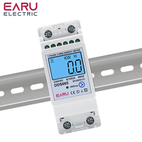 Compteur d'énergie bidirectionnel multifonction 230V 100A avec réinitialisation, pour énergie solaire, tension, courant, fréquence, communication RS485 DDS665-