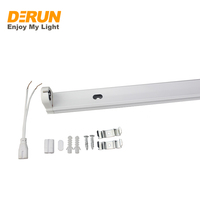 Support de lampe fluorescente LED raccordable avec boîtier métallique pour tube simple ou double de 60 cm et 120 cm, FLT-FIXTURE