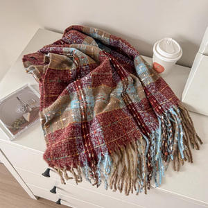 2025 סתיו חורף שמיים כוכבים צעיף ארוך לנשים פוליאסטר קשמיר שיפוע מרקם כוכב שיפוע קוריאני סִגְנוֹן עדין - Product Image 3