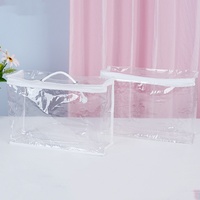 Sac de rangement transparent en PVC recyclable avec fermeture éclair pour couvertures, literie et vêtements – Sacs de déménagement en vinyle transparents