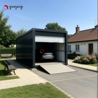 Garage conteneur préfabriqué portable empilable à montage rapide pour le stockage de véhicules et abri de stationnement temporaire