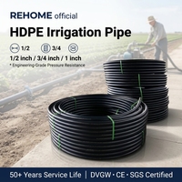 Pipa Gulung HDPE Hitam PE100 PN10 25mm 32mm Langsung dari Pabrik, Pipa Irigasi Polietilena untuk Sistem Air Rumah Kaca